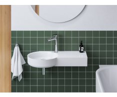 Umyvadlo ARC 83/43 L/P, s otvorem pro baterii, bez přepadu - Umyvadlo ARC 83/43 P, s otvo