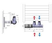 Sapho Twin Připojovací Sada Ventilů Termostatická Pro Středové Připojení, Levá, Chrom