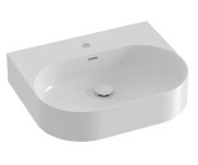 Umyvadlo Ceramic Slim Wall O, nástěnné - Umyvadlo Ceramic Slim Wall O 55 N, s otvorem pro baterii, s přepadem, bílá XJX01155008