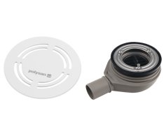 Polysan Flexia Vaničkový Sifon, Průměr 90mm, Dn40, Kruhová Krytka Bílá