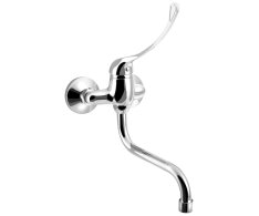 Aqualine 35 Nástěnná Baterie, Rozteč 100mm, Lékařská Páka, Ramínko S, 177mm, Chrom