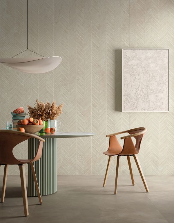 Realizace Dekorovaná stěna Mirage Elysian EY01 Mediterranea Arrow 120x278