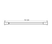 Aqualine Teleskopická Rozpěrná Tyč 70-120cm, Nerez Lesk