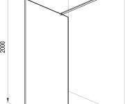 Sprchový kout Walk-In model Wall - Walk-In Wall Set 150, lesk+transparent GW9WP0C0SZ1