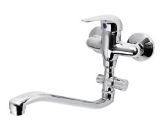 Aqualine 35 Nástěnná Umyvadlová/vanová Baterie, Rozteč 100mm, Chrom