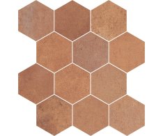 Gambini Heartland Mosaico Esagona Terracotta 30x30 Nat.