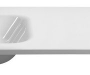 Sapho Areca Umyvadlo, Litý Mramor, 121x51,5cm, Levé, Bílá