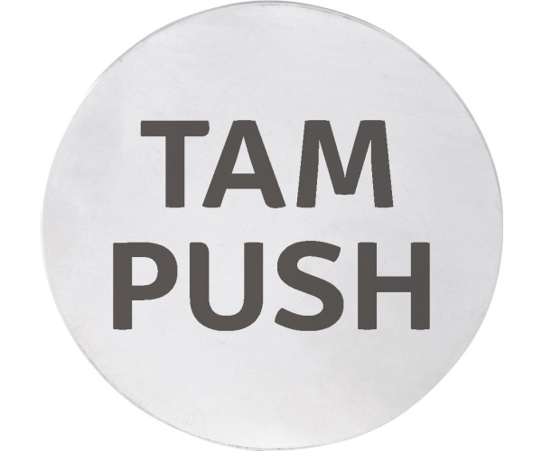 Sapho Cedule Tam/push, ø 75mm, Nerez Mat