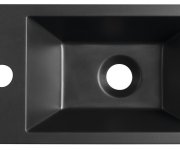 Sapho Amarok Umývátko, Litý Mramor, 40x22cm, Baterie Vlevo, černá Mat
