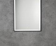 Aqualine Corna Zrcadlo S Led Osvětlením 60x80cm, Dotykový Senzor, Stmívatelné, černá Mat