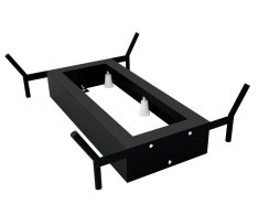 Polysan Reduta Konstrukce Pro Vanu 150x75cm, černá Mat