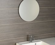 Aqualine Bord Kulaté Zrcadlo S Broušenou Hranou ø 80cm, Cu Free