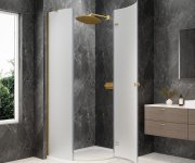 Polysan Globe Gold Matt čtvrtkruhový Sprchový Kout 1000x900mm, Matné Sklo, Pravé