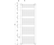 Aqualine Direct Otopné Těleso S Bočním Připojením 600x1680 Mm, Bílá