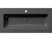 Gsi Pura Keramické Umyvadlo Slim 122x46cm, černá Mat