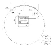 Sapho Moon Led Svítidlo 8,8w, 230v, 573x12x22mm, R400mm, Chrom