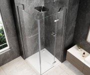 Polysan Globe Chrome čtvercový Sprchový Kout 1000x1000mm, čiré Sklo, Pravé