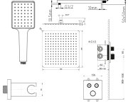Sapho Smart Select Podomítkový Sprchový Set S Termostatickou Baterií, 2 Výstupy, Vyústění, Zlato Mat