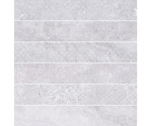 Dekor jako kámen EdimaxAstor Stream Surfaces Silver 10x60 Rett - šedá