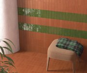 Retro obklad Equipe Fango Green Gloss 5x15 - zelená