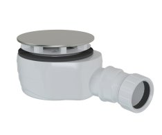 Polysan Vaničkový Sifon, Průměr 90mm, Dn40, Nízký, Krytka Nerez Lesk