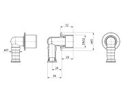 Bruckner Ht Koncovka Rohová Pro Připojení Hadice 21mm, Dn32