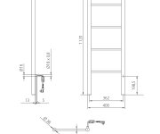 Sapho Karbo Elektrický Sušák Ručníků, Kulatý, 400x1120mm, 87 W, černá Mat