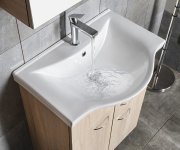 Aqualine Keramia Fresh Umyvadlová Skříňka, 1 Zásuvka, 60,6x74x34cm, Dub Platin