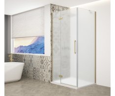 Gelco Trinity Gold Matt Obdélníkový Sprchový Kout 800x900mm, Matné Sklo, Levé
