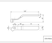 Náhradní Páka Pro 5/4" Ventily STA 1005, 1006 - Modrá STA+PAKA-13