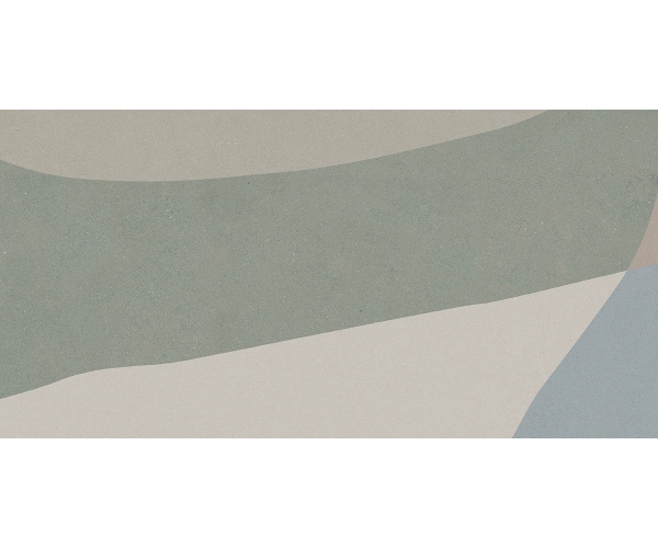 Dlažba jako jíl Del Conca Bioterre Shapes Artico 60x120 Matt. Rett. - zelená