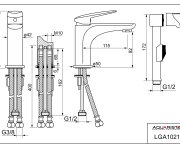 Laguna, Umyvadlová Stojánková Baterie S Bidetovou Sprškou (109) LGA10212