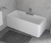 Polysan Cascata L Monolith Obdélníková Vana 180x80x60cm, Kaskáda Nerez