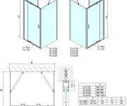 Polysan Easy Třístěnný Sprchový Kout 900-1000x1000mm, Pivot Dveře, L/p Varianta, Sklo Brick