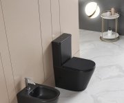 Sapho Paco Wc Kombi, Rimless, Spodní/zadní Odpad, černá Mat