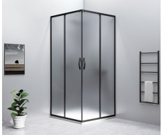 Gelco Sigma Simply Black čtvercový Sprchový Kout 800x800 Mm, Rohový Vstup, Sklo Brick