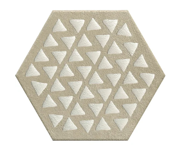 Retro dlažba Marca Corona Terracreta Intarsio Argilla Esagono 21,6x25