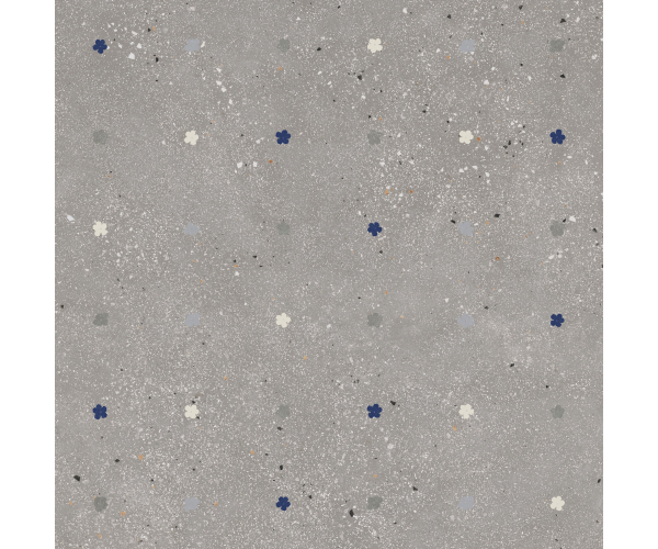 Dlažba jako beton Ape Ama Fiori Cenere 90x90 Matt. Rett. - šedá