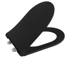Sapho Wc Sedátko, Slim, Soft Close, černá Mat