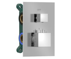 Sapho Podomítková Sprchová Termostatická Baterie, Box, 2 Výstupy, Chrom
