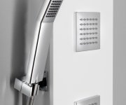 Polysan Spirit Square Termostatický Sprchový Panel 250x1550mm, Bílá