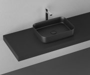 Isvea Infinity Rectangle Keramické Umyvadlo Na Desku, 50x36cm, černá Mat