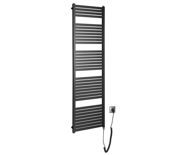 Aqualine Tondi-e Elektrické Otopné Těleso Rovné 450x1690 Mm, 600 W, černá Mat