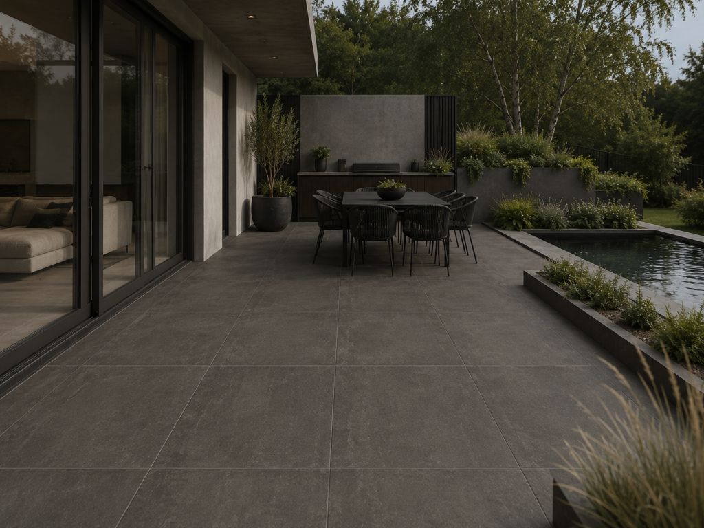 Realizace Letní terasa s dlažbou Sant Agostino Set Concrete Dark 