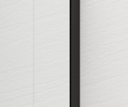 Polysan Esca Black Matt Jednodílná Sprchová Zástěna K Instalaci Ke Stěně, Sklo čiré, 500 Mm