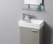Sapho Maxx Umývátko Se Záklopem 47x24cm, Litý Mramor, Levé, Bílá