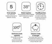 Termostatická podomítková baterie Chrome II CR II 067.00, třícestná s přepínačem, pro R-box - CR II 067.00CR.O3.RB071 Termostatická podomítková baterie 3-cestná bez tělesa, chrom X070457