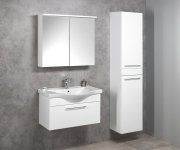 Aqualine Kawa Strip Galerka S Led Osvětlením 80x70x22cm, Bílá