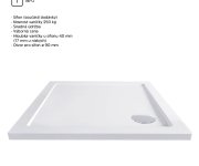 Mereo Kora Sprchový Set: čtvercový Kout 90 Cm, Bíly Alu, Sklo Grape, Vanička, Sifon