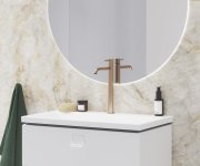 Umyvadlová stojánková baterie Espirit BeCool ES 014.01 - ES 014.61RGB Umyvadlová stojánková baterie BeCool 250 mm bez výpusti, růžové zlato kartáčované X070403
